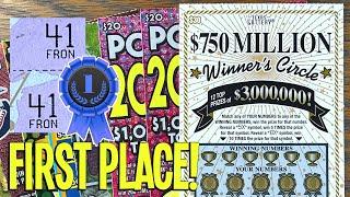 First Place WINNER  $30 Winner's Circle  $165 TEXAS LOTTERY Scratch Offs