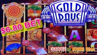 PHEW ! FINALLY GOT A BONUS !!GOLD PAYS Slot (Aristocrat) $6.80 Bet$250 Slot Free Play栗スロ