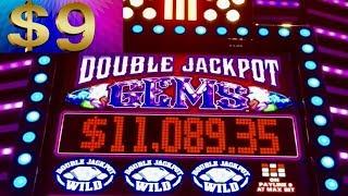 DOUBLE JACKPOT GEMSMAX BETHIGH LIMITEASY MONEY SLOT MACHINE $$$ LAS VEGAS SLOTS!