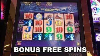 TIMBER WOLF live play max bet with BONUS free spins Slot Machine Aristocrat