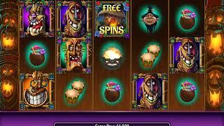 FREAKI TIKI Video Slot Casino Game with a LUAU FREE SPIN BONUS