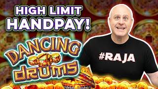 Dancing Drums HIGH-LIMIT Handpay  + Other Wins Too!