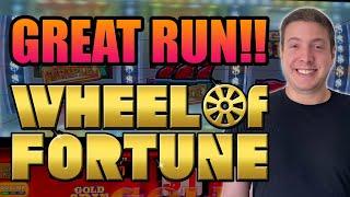 GOLD SPIN! Great Run On Wheel Of Fortune Gold Spin Slot Machine! BONUS