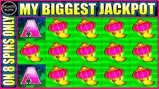 My Biggest Jackpot on 8 Spins! on China Shores High Limit Slot Machine