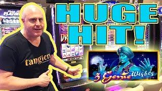 HUGE HIT on 3 Genie Wishes  Tangiers Casino | The Big Jackpot