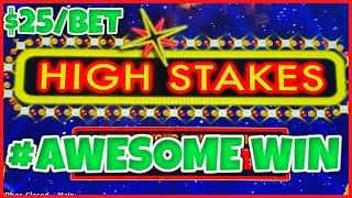 HIGH LIMIT Lightning Link High Stakes AWESOME WIN ️$25 Bonus Round Slot Machine Casino