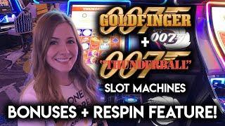 NEW! James Bond Slot Machines! Fun BONUSES!