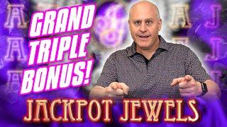 Triple Fortunes Grand Triple Bonus  Max Bet Triple Jackpot Jewels Progressive Win!