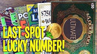 LAST SPOT LUCKY NUMBER!  $50 $5,000,000 Ultimate ⫸ $180 Lottery Scratch Off Tickets