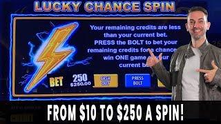 $250 SPINS?!  Has Brian Lost His Mind 5 Chances to WIN BIG