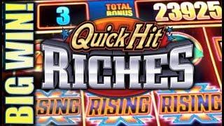 •BIG WIN RUN!!• QUICK HIT RICHES (FEAT. RISING X MULTIPLIERS) Slot Machine Bonus [REPOST]