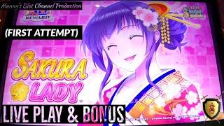 (First Attempt) Konami's : Sakura Lady - Live Play and Bonus @ Excalibur LV