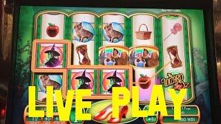 Wizard of Oz Ruby Slippers Live Play at Max Bet $4.80 WMS Slot Machine