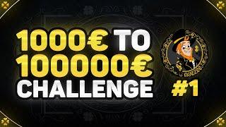 €1,000 TO €100,000 CHALLENGE - MEGA BALL, BLACKJACK AND MONOPOLY LIVE | ATTEMPT #1