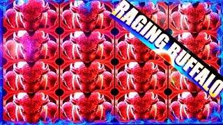 BIG WIN  Raging Buffalo Slot Machine $6.40 Max Bet Bonus Won| Live Slot Machine Play