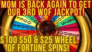 Old School Slots Presents All Wheel of Fortune $100 Red White & Blue $50 Double !  Scallop Snack!
