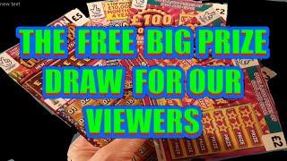 FREE SCRATCHCARDS DRAW FOR OUR PLAYERS.OVER £35.00 FREE DRAW FOR OUR VIEWERS.EVERY WEDNESDAY.8.30PM