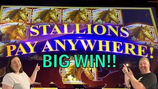 ALMOST BACK TO BACK BONUSES WITH THE STALLIONS! BOOSTED BONUS ON THE BAG GAME!