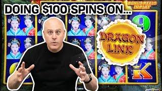 $100 SLOT MACHINE SPINS in VEGAS  Who Else Puts That Much Into Dragon Link? NOBODY!