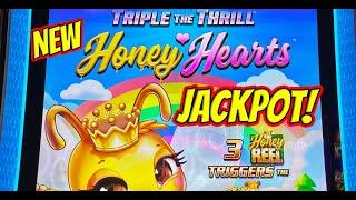 NEW SLOT!!! HANDPAY on Honey Hearts Triple the Thrill