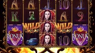 GAME OF THRONES: THE RED WOMAN Video Slot Game with a READ THE FLAME FREE SPIN BONUS