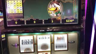 VGT Slots "Lucky Ducky" $3 Progressive - Lucky 7 & Tee Bingo Patterns Regular Play Choctaw