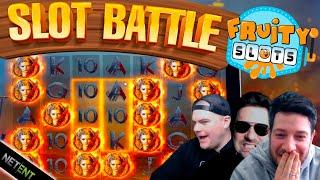 SLOT BATTLE SUNDAY!! Fruity Slots vs NetEnt Slots!!
