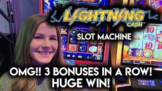 MASSIVE WIN! Lightning Cash Slot Machine! Incredible Amount of BONUSES!!