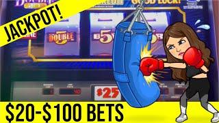 TeamStacey VS TeamGreg! High LIMIT DOUBLE GOLD  WHO WILL WIN?! HANDPAY JACKPOT! VEGAS SLOTS!