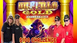 $100 BUFFALO GOLD SLOT CHALLENGE VS TIFFANY MILLS SLOT CHANNELCASINO GAMBLING!