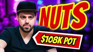 NASTY RIVER Gives Him NUTS And $108,000 Pot!  #Shorts