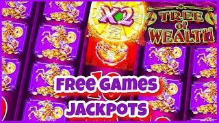 HUGE BETS/ TREE OF WEALTH SLOT/ I GOT FREE GAMES WITH A JACKPOT/ LIMITE ALTO/ MUCHO DINERO SLOTS