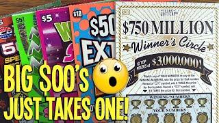 JUST TAKES ONE! BIG $00'S  2X $30 Winner's Circle  $155/Tickets Fixin To Scratch