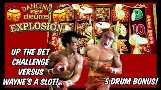 Up The Bet Slot Showdown vs. Wayne's A Slot!  Part 1: Dancing Drums Explosion
