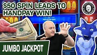 $50 SPIN Leads to HANDPAY WIN!  Another SLOT JACKPOT on Huff N’ Puff