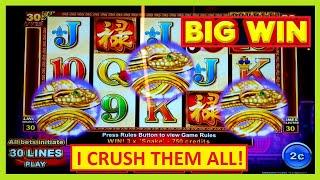 I CRUSH THEM ALL! Oriental Fortune Slots - BIG WIN RETRIGGER!