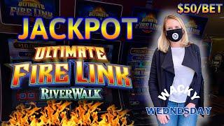 WACKY WEDNESDAY W/ GRETCHEN #18 Ultimate Fire Link River Walk HANDPAY JACKPOT ~ $50 Max Bet Bonus