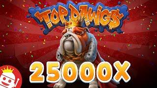LUCKY 25,000X JACKPOT MAX WIN ON RELAX GAMING'S TOP DAWG$ SLOT!