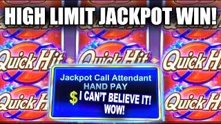INSANE $75 MAX BET JACKPOT WIN  HIGH LIMIT QUICK HIT SLOTS  HAND PAY