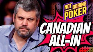 He SLAMS A SHOT and SHOVES All-in!  #shorts #poker