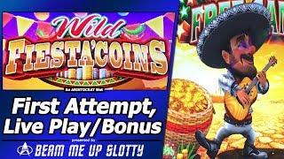 Wild Fiesta'Coins Slot - First Attempt, Multiple Bonuses and Features