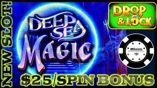 NEW SLOT Drop & Lock Deep Sea Magic HIGH LIMIT $25 BONUS ROUND LOCK IT LINK SLOT MACHINE CASINO