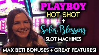 Playboy Hotshot! Slot Machine! Max Bet BONUS! Solar Blessings NICE WIN!