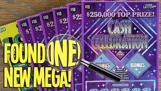 FOUND ONE! 10X $10 Cash Celebration + NEW MEGA  $150 TEXAS LOTTERY Scratch Offs