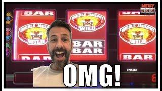OMG! I DIDN'T EXPECT IT TO LINE UP! HUGE JACKPOT on SUPER JACKPOT DOUBLE LION SLOT!