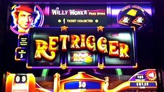 Willy Wonka 3 Reel Slot Machine - Willy Wonka Feature with Retriggers