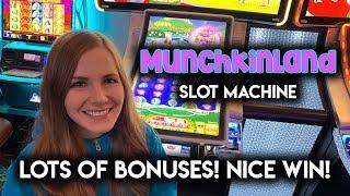 Awesome Run of BONUSES + Progressive on Munchkinland Slot Machine!! Nice WIN!!