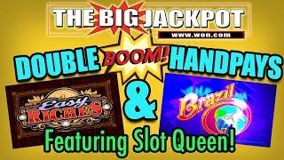 Double Handpay  on EASY RICHES & BRAZIL  Special Guest: SLOT QUEEN!  | The Big Jackpot