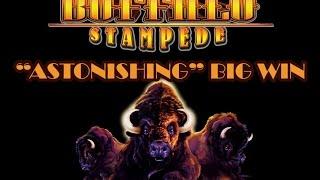 Buffallo Stampede - Astonishing Big Win line hit - Slot Machine Bonus