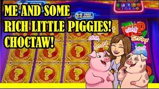 Winning Session on RICH LITTLE PIGGIES Slot Machine!    Choctaw Durant